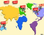 English speaking countries online tanulós játék