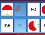 Matching fractions online tanulós játék